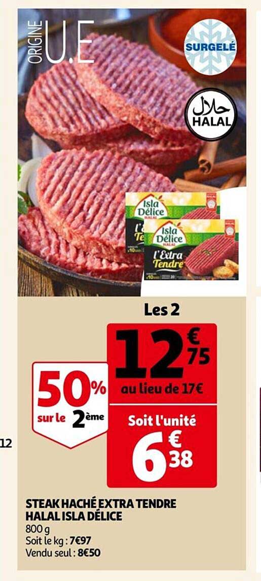 Steak Haché Extra Tendre Halal Isla Délice