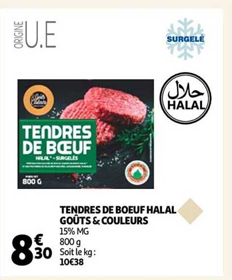 tendres de bœuf halal goûts & couleurs