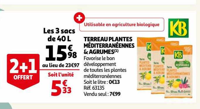 Terreau Plantes Méditerranéennes & Agrumes Kb