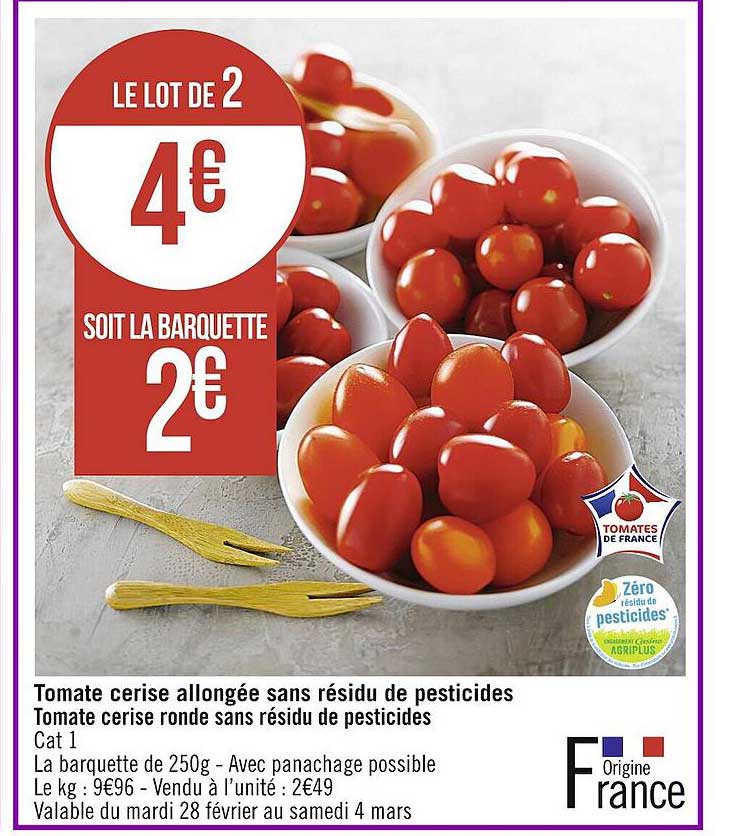 tomate cerise allongée sans résidu de pesticides tomate cerise ronde sans résidu de pesticides