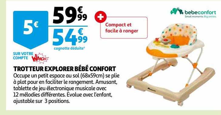 trotteur explorer bébé confort