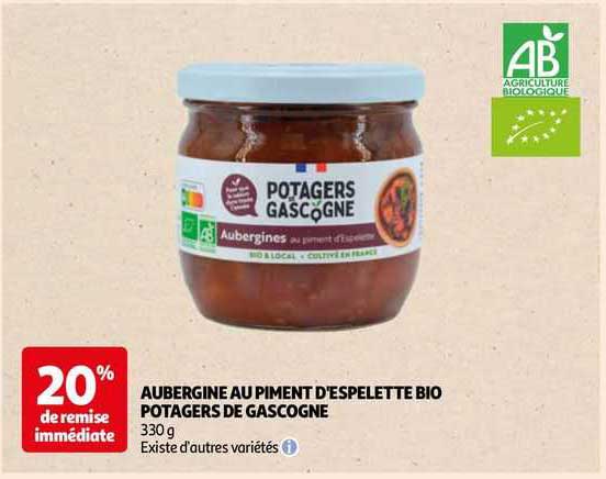 aubergine au piment d'espelette bio potagers de gascogne