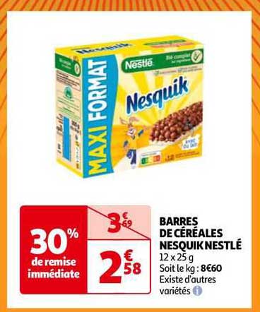 Barres De Céréales Nesquik Nestlé