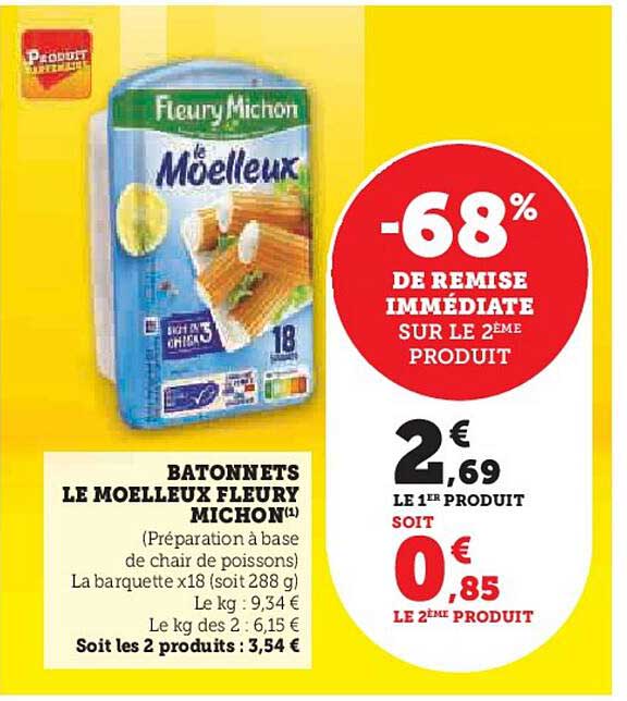 bâtonnets le moelleux fleury michon