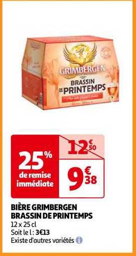 Bière Grimbergen Brassin Printemps