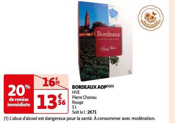 bordeaux aop hve pierre chanau rouge