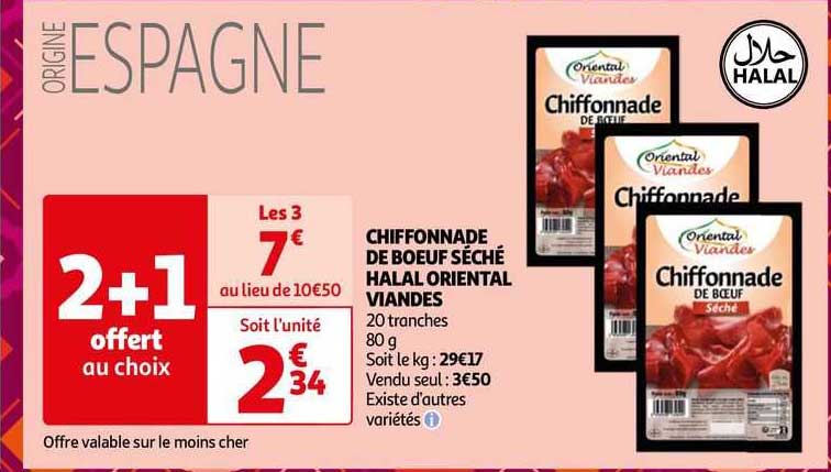 Chiffonnade De Bœuf Séché Halal Oriental Viandes