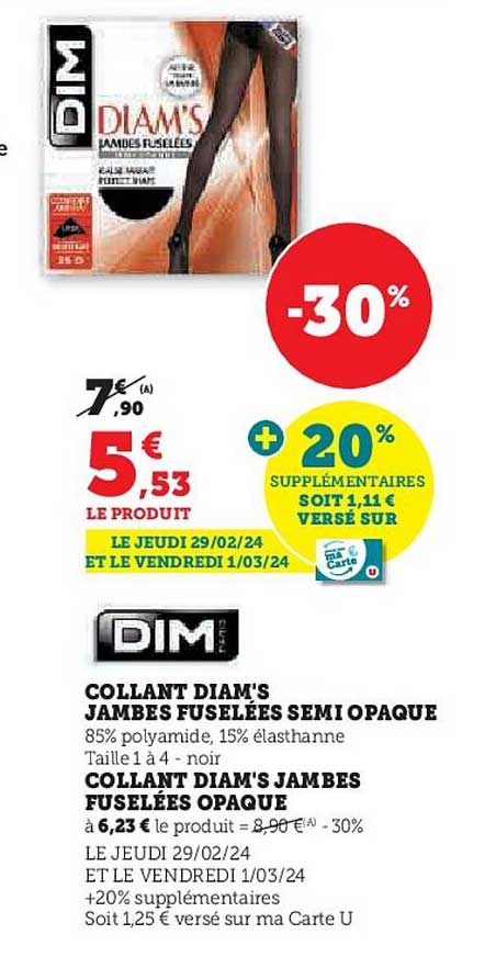 collant diam's jambes fuselées semi opaque dim paris, collatn diam's jambes fuselées opaque dim paris