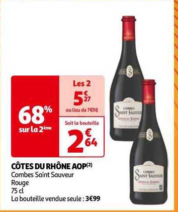 côtes du rhône aop combes saint sauveur rouge