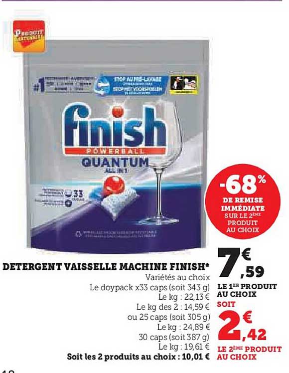 Détergent Vaisselle Machine Finish