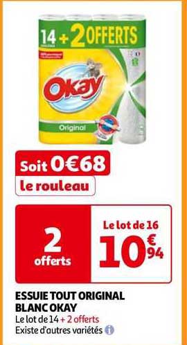 essuie tout original blanc okay