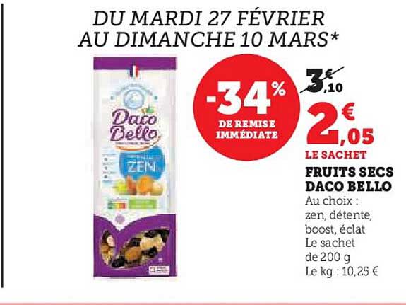 fruits secs daco bello