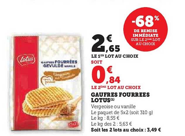 Gaufres Fourrées Lotus