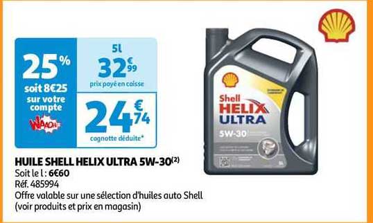 huile shell helix ultra 5w-30