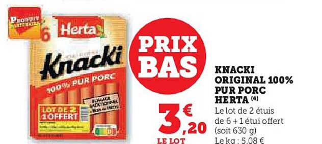 Knacki Original 100% Pur Porc Herta
