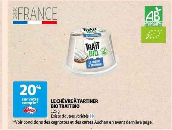 le chèvre à tartiner bio trait bio