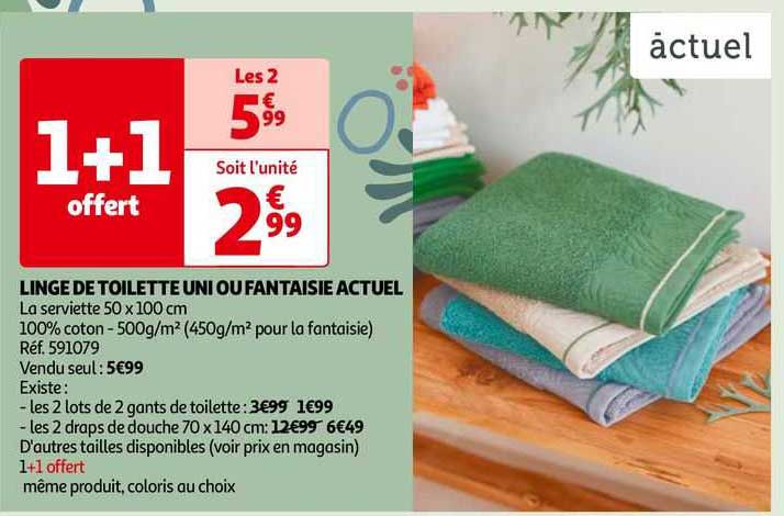 Linge De Toilette Uni Ou Fantaisie Actuel
