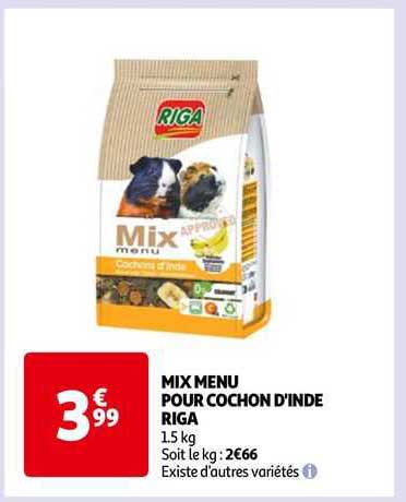 mix menu pour cochon d'inde riga