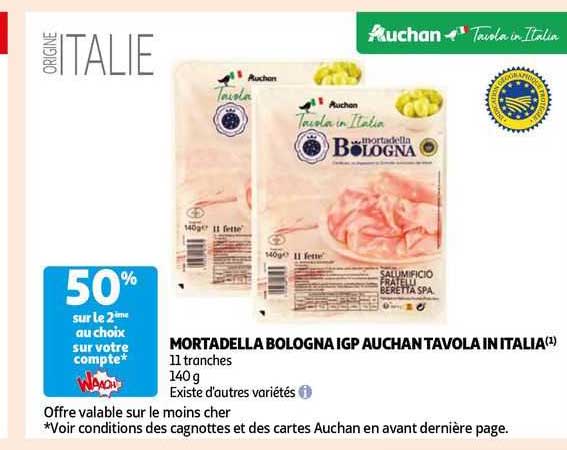 mortadella bologna igp auchan tavola in italia