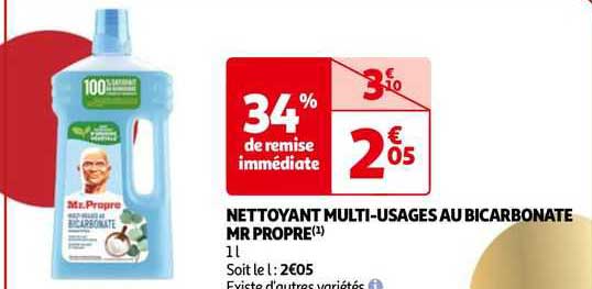 nettoyant multi-usages au bicarbonate mr propre