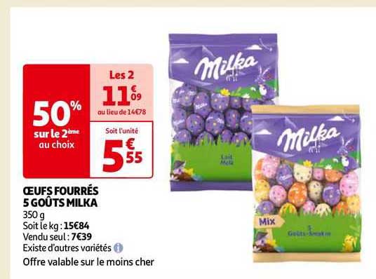 œufs Fourrés 5 Goûts Milka