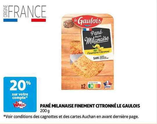 pané milanaise finement citronné le gaulois