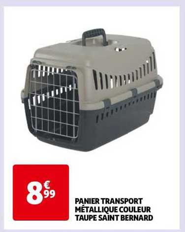 Panier Transport Métallique Couleur Taupe Saint Bernard