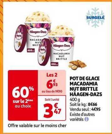 pot de glace macadamia nut brittle häagen-dazs