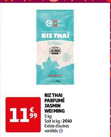 riz thaï parfumé jasmin wei ming