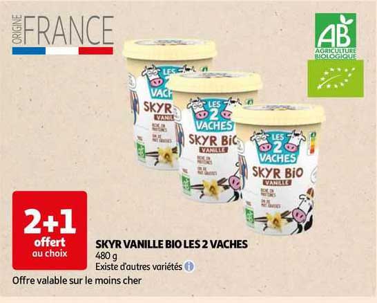 Skyr Vanille Bio Les 2 Vaches