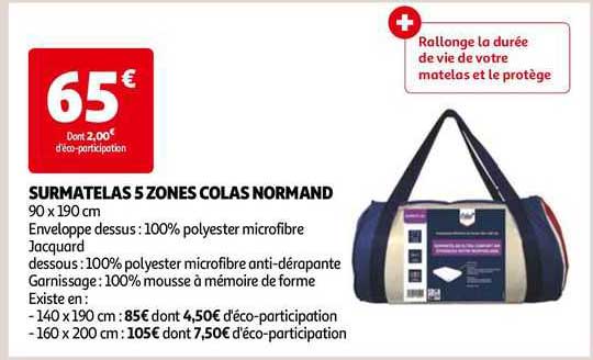 surmatelas 5 zones colas normand