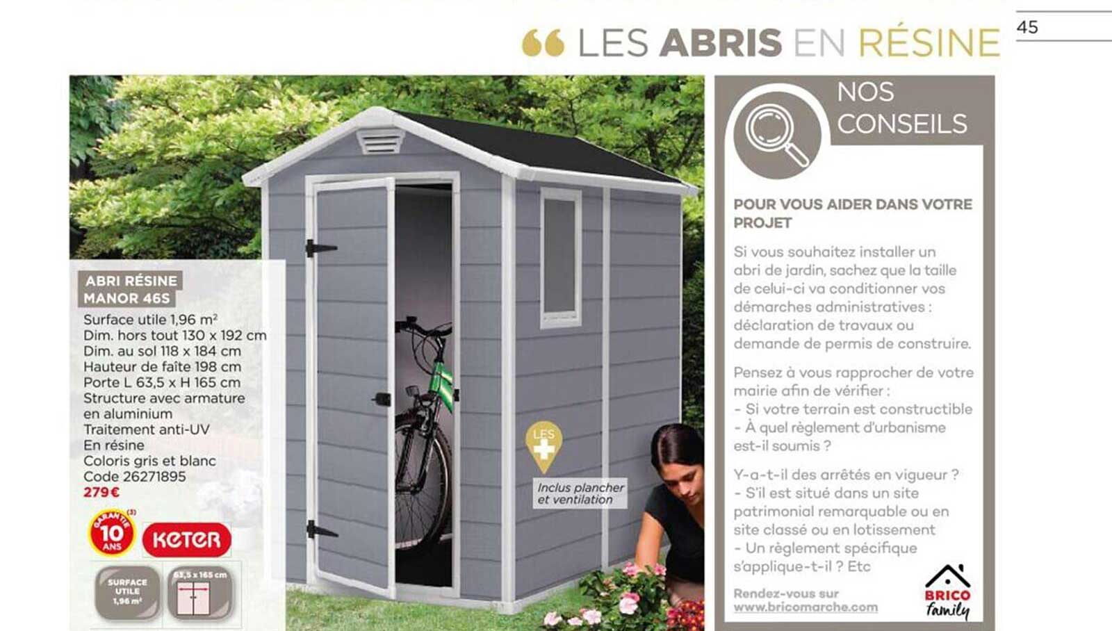 abri résine manor 46s keter