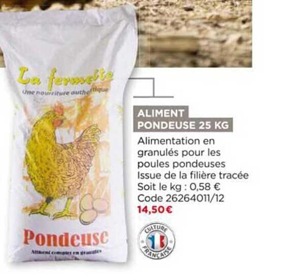 aliment pondeuse 25 kg