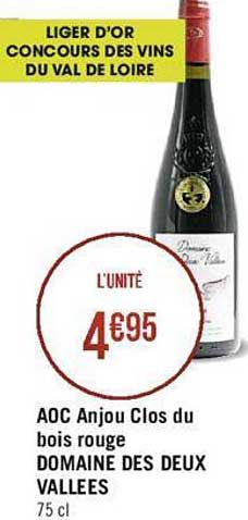 Aoc Anjou Clos Du Bois Rouge Domaine Des Deux Vallées