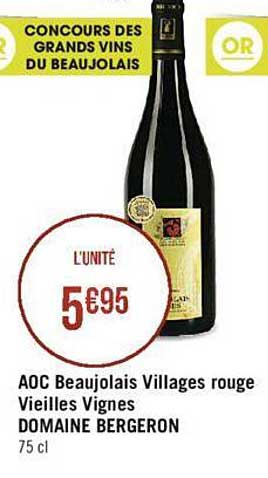 aoc beaujolais villages rouge vieilles vignes