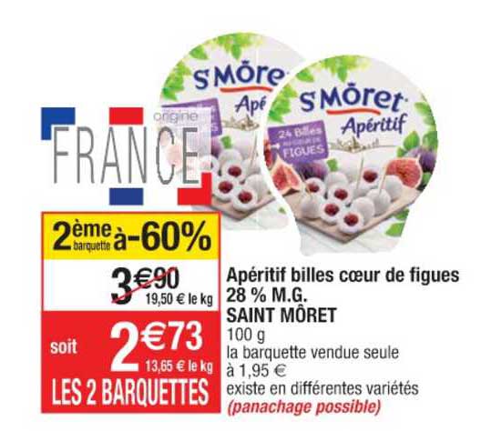 apéritif billes cœur de figues 28% m.g. saint môret