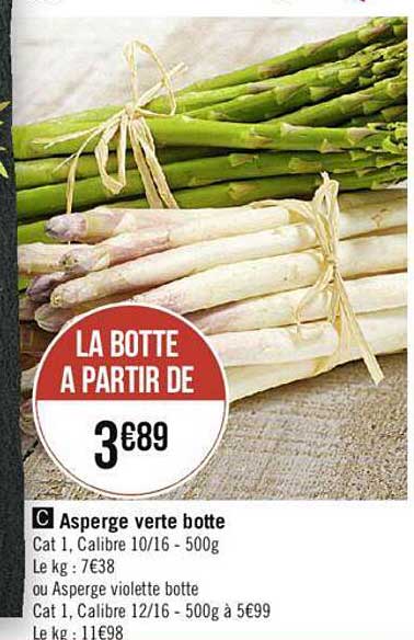 asperge verte botte