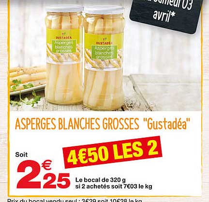 asperges blanches grosses "gustadéa"