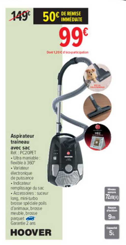 Aspirateur Traîneau Avec Sac Hoover