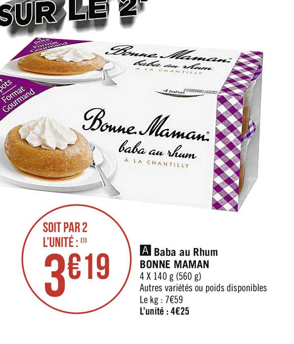 baba au rhum bonne maman