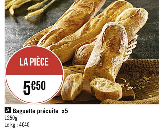 Baguette Précuite X5