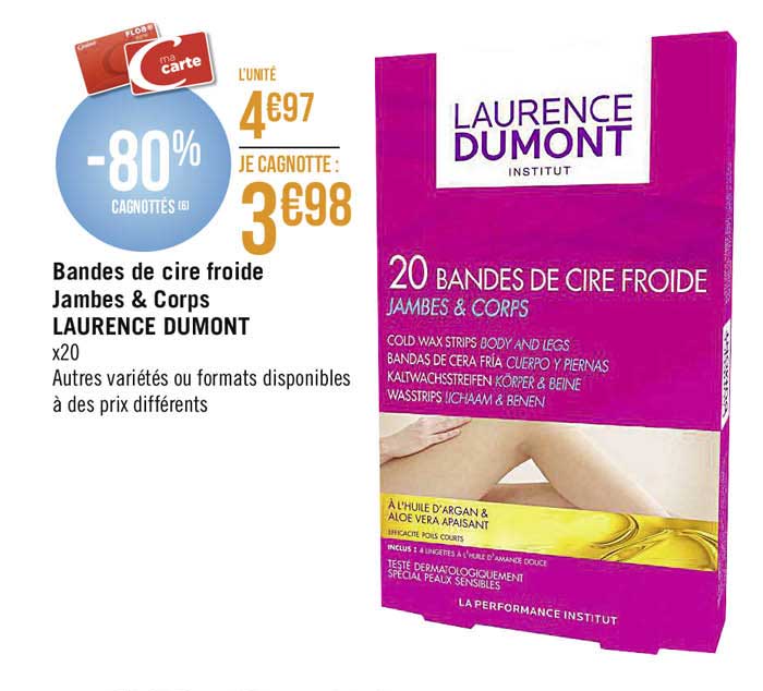 bandes de cire froide jambes & corps laurence dumon