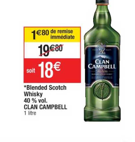 blended scotch whisky 40% vol. clan campbell