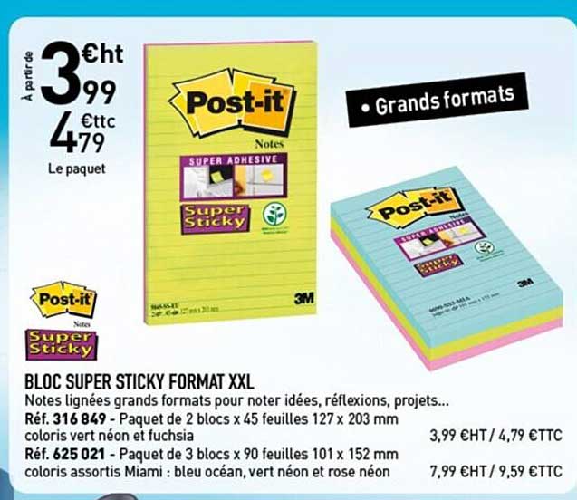 bloc super sticky format xxl