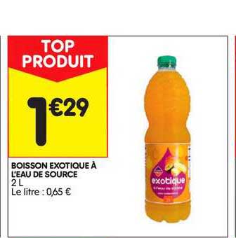 boisson exotique à l'eau de source