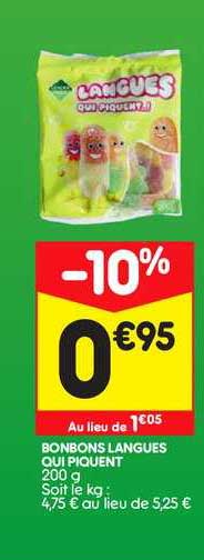 bonbons langues qui piquent