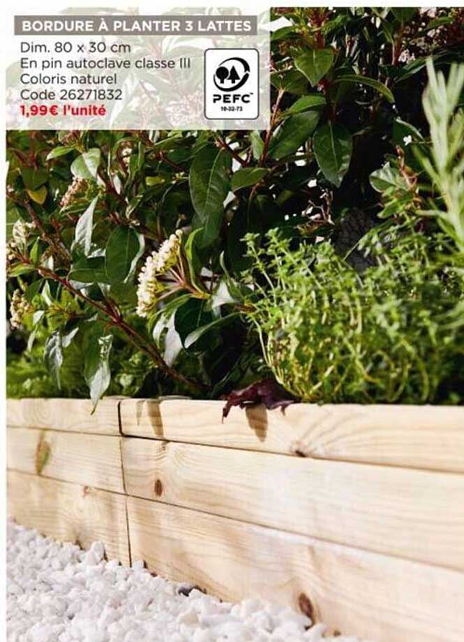bordure à planter 3 lattes