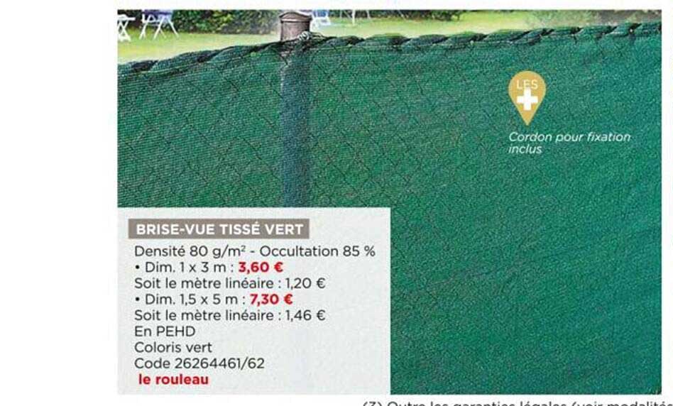 brise-vue tissé vert
