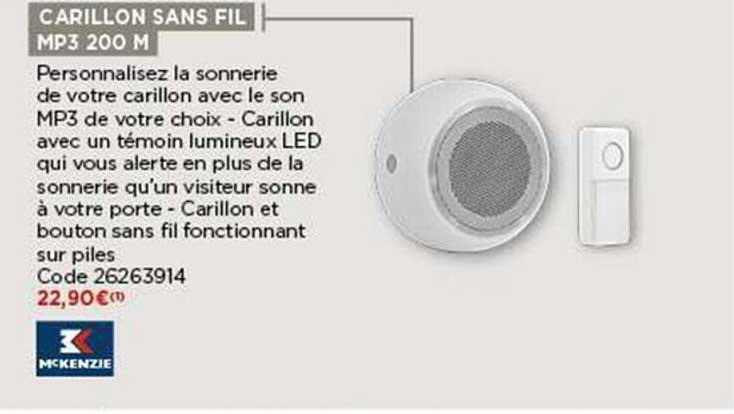 carillon sans fil mp3 200 m mc kenzie