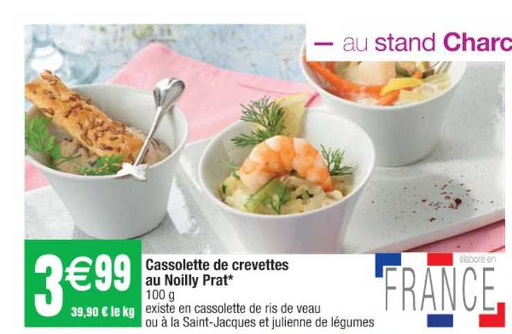 cassolette de crevettes au noilly prat